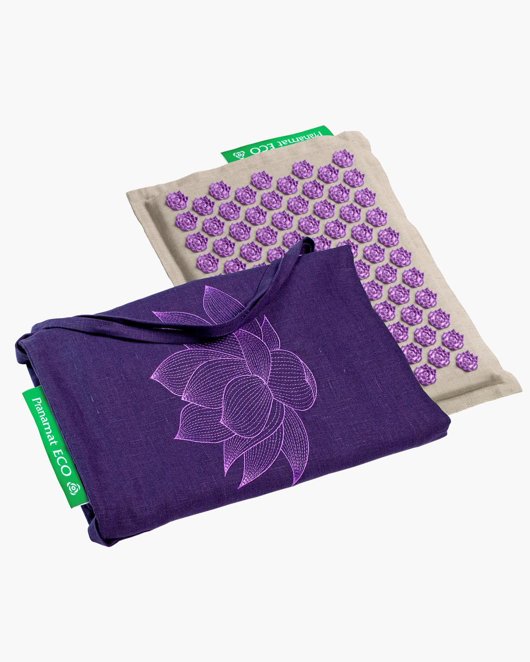 Zestaw Pranamat (Pranamat Mini + Torba) XL Naturalny & Lawendowy