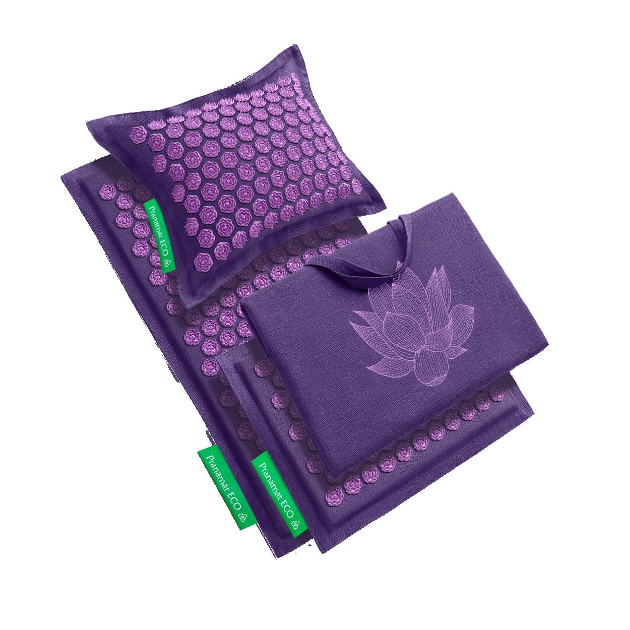 Zestaw Pranamat (Mata + Poduszka + Mini + Torba XL) Lavender