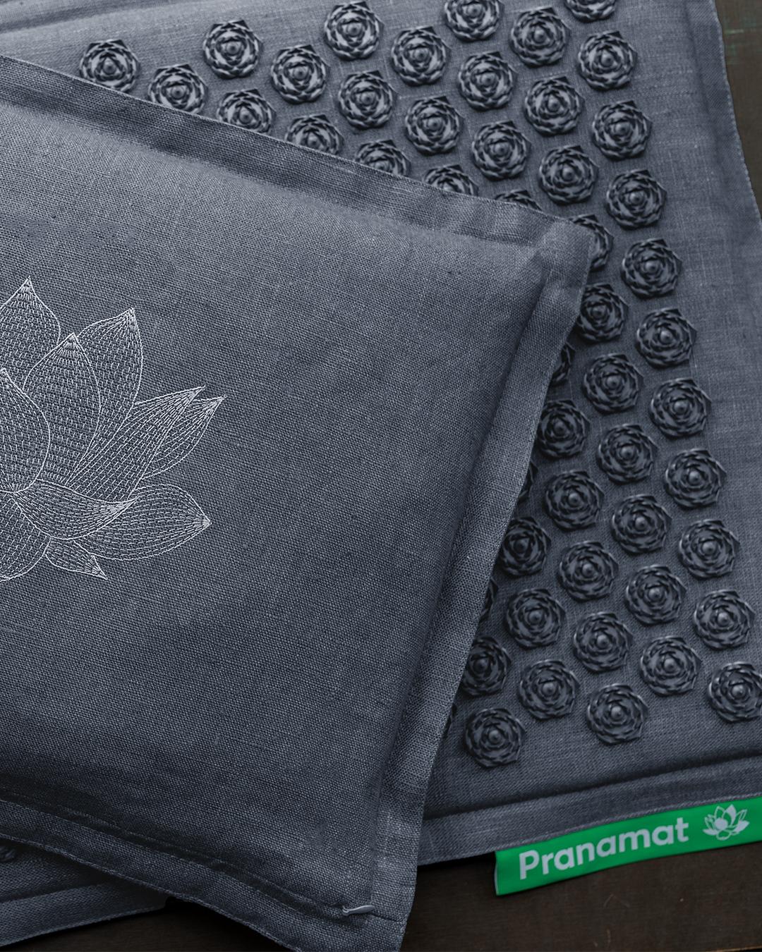 Zestaw Pranamat (Mata + Poduszka) Graphite Grey