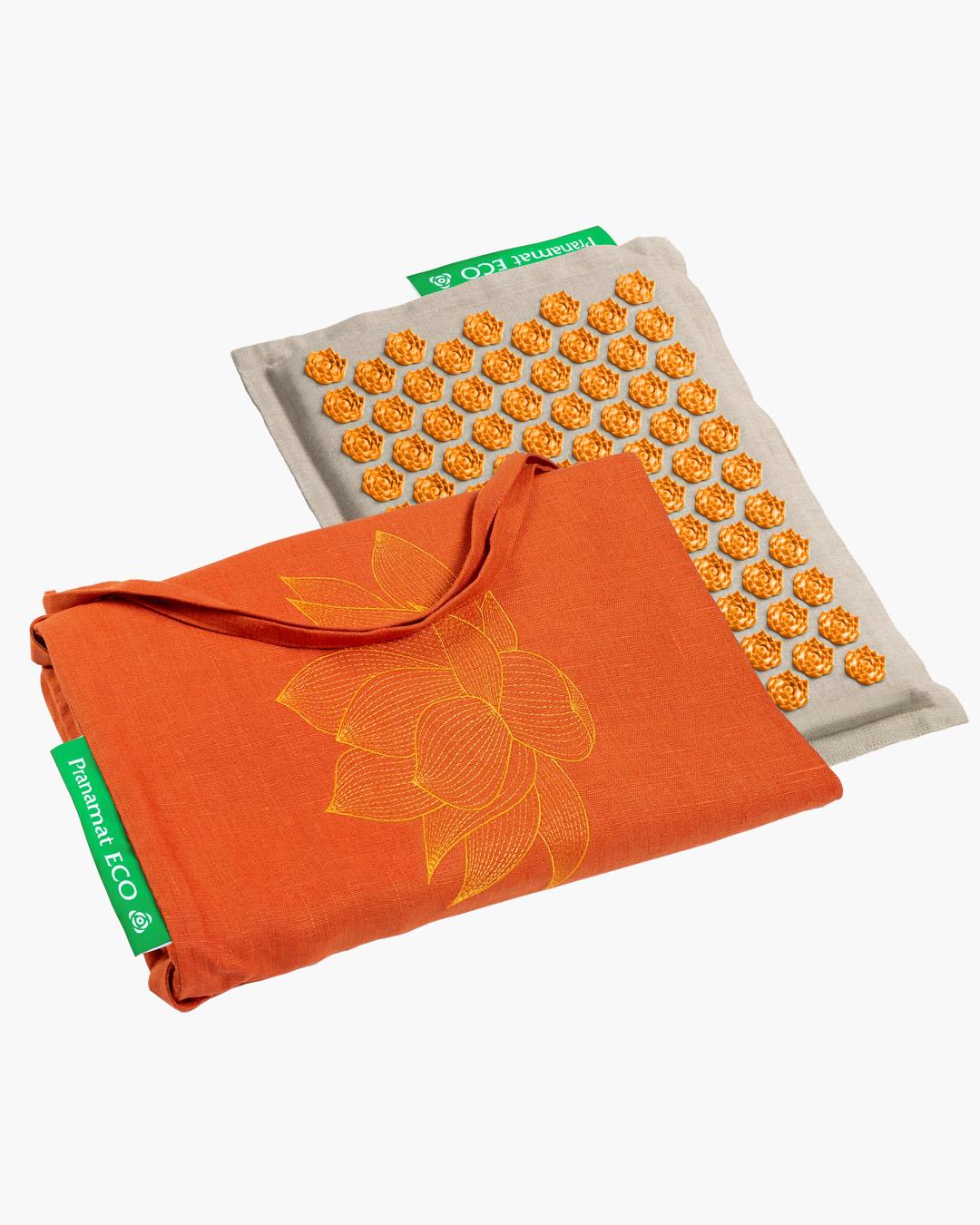 Zestaw Pranamat (Pranamat Mini + Torba) XL Naturalny & Pomarańczowy
