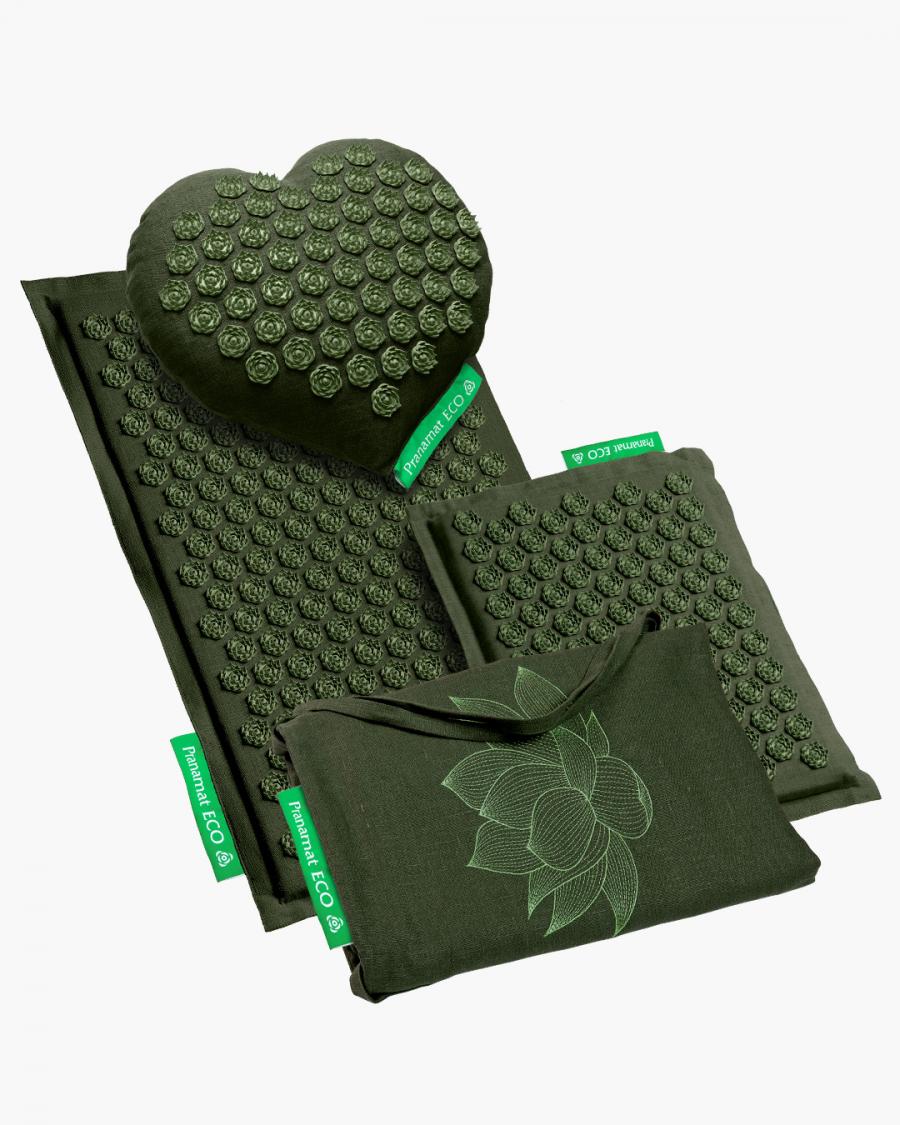 Pranamat + Serce Pranamat ECO + Mini + Torba XL Oliwkowa Zieleń