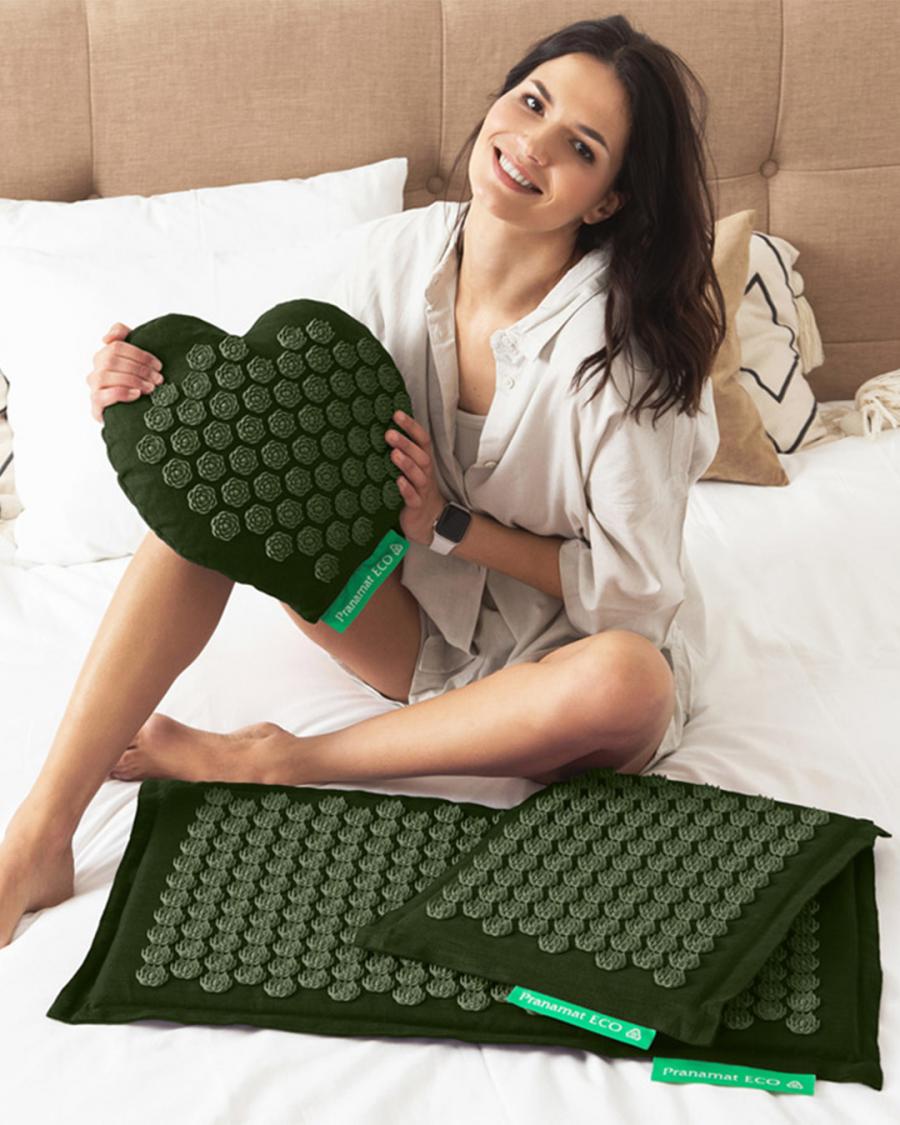 Pranamat + Serce Pranamat ECO + Mini + Torba XL Oliwkowa Zieleń