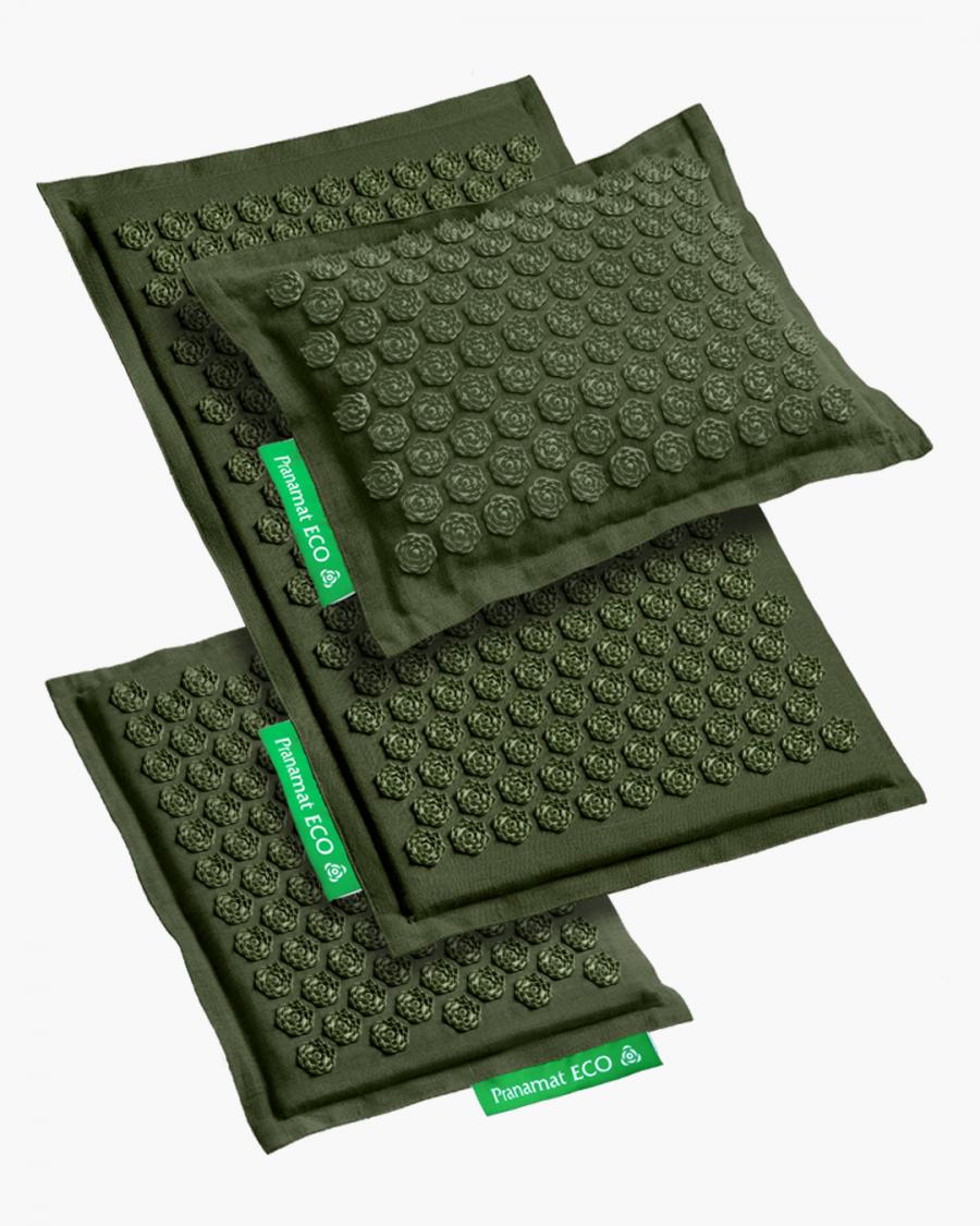 Pranamat ECO Set (Pranamat ECO + PranaPillow + Mini Mat) Military Green